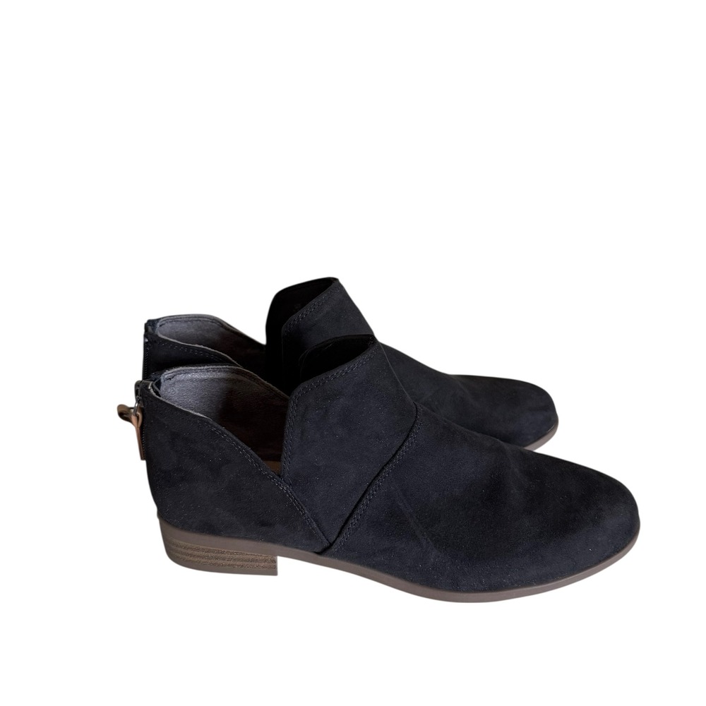 Dr. Scholl's Ramona Ankle‎ Boots Women 7.5W Black Good Cut-out Back Zip Booties